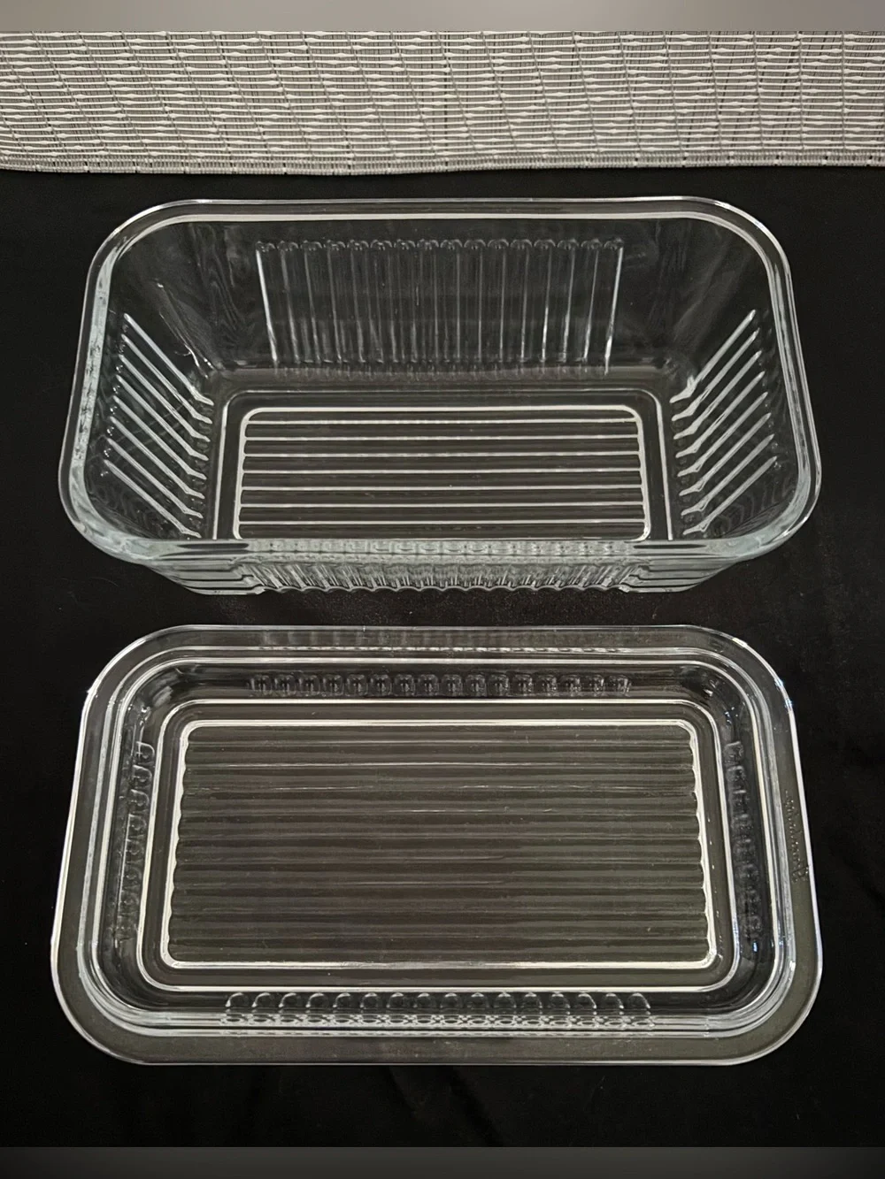 Vintage Pasabahce Ribbed Glass Butter Dish w/Lid or Versatile Food Storage - MCM